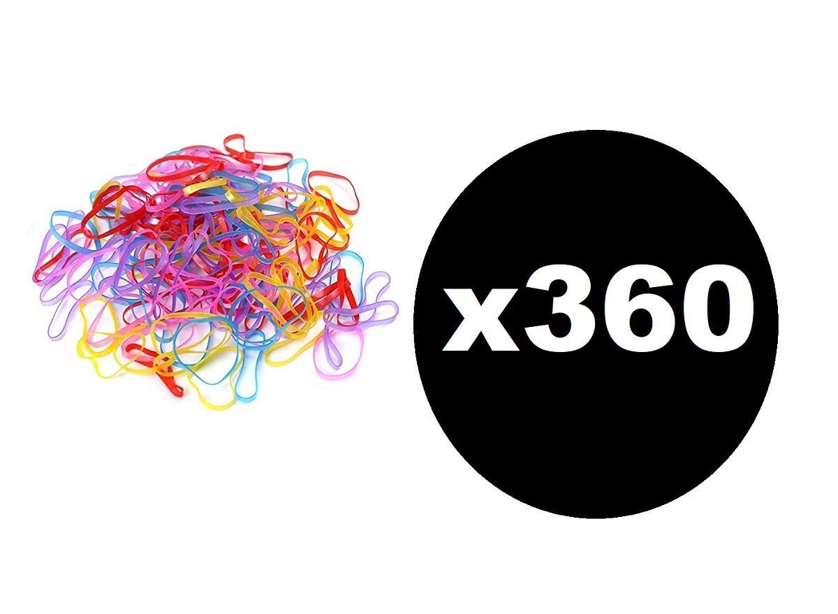 Miniatura Kit 360 Xuxinhas Elástico Cabelo Silicone Colorida Penteado