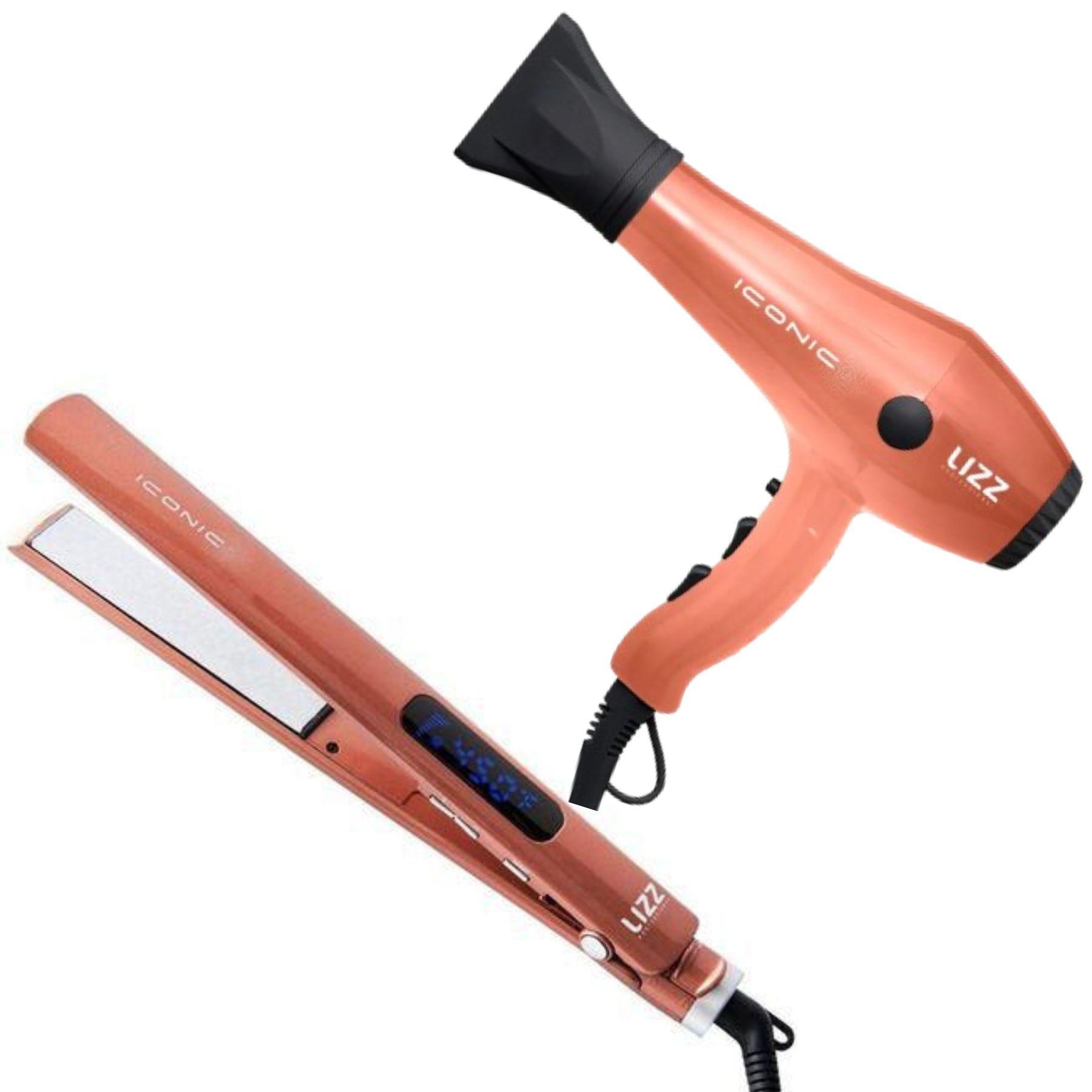 Miniatura Secador Iconic Lizz 2400W + Prancha Chapinha Iconic Lizz 230