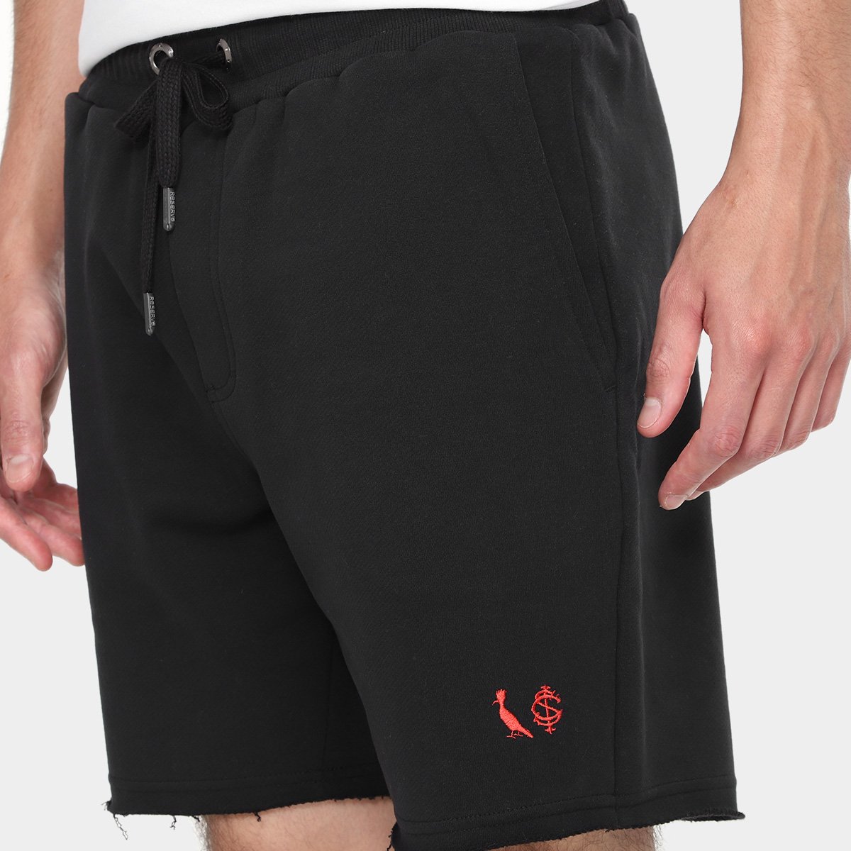 Miniatura Bermuda Moletom Internacional Londres Reserva Masculina Preto - G