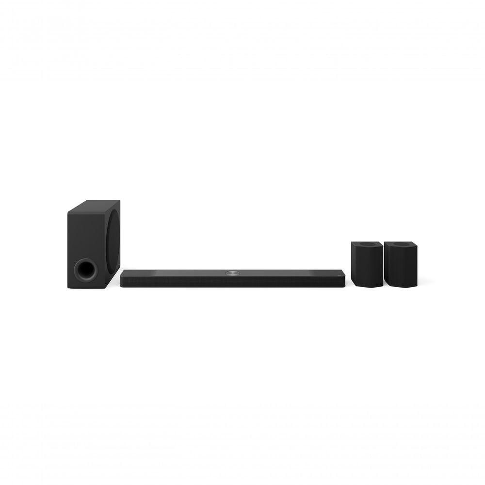 Miniatura Home Theater Soundbar LG S95TR 810W RMS Dolby Atmos 9.1.5 Canais Caixas de Som Traseiras AI Room Calibration Pro DTS:X AI Sound Pro Wow Syner