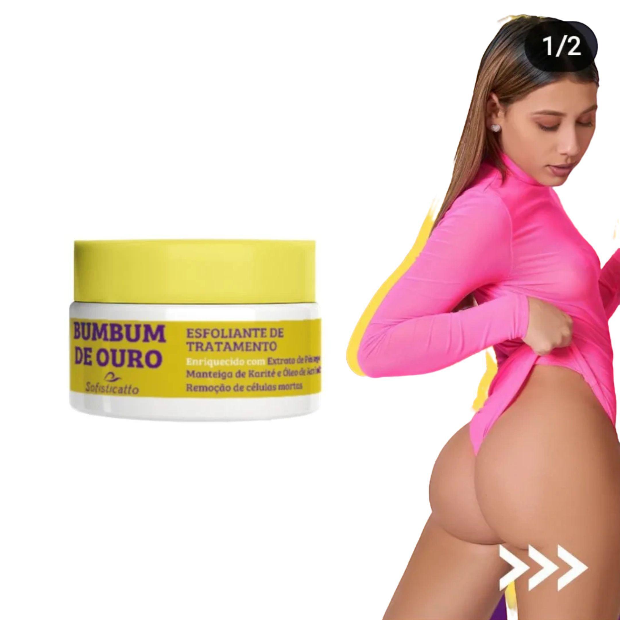 Miniatura Esfoliante Bumbum De Ouro Extrato De Pêssego Karité Amêndoa