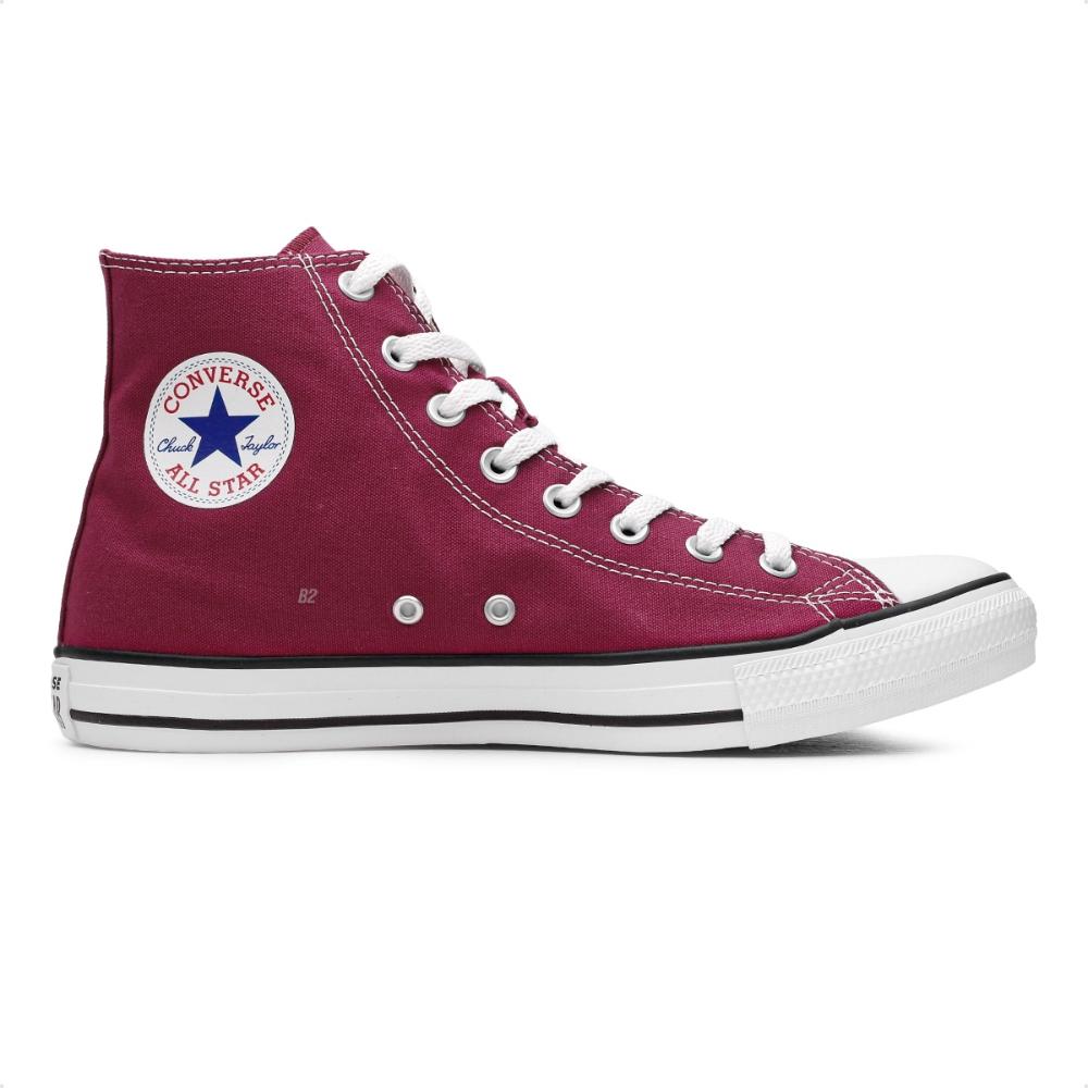 Miniatura Tênis Converse Chuck Taylor All Star Cano Alto Feminino Bordô / Branco - 34