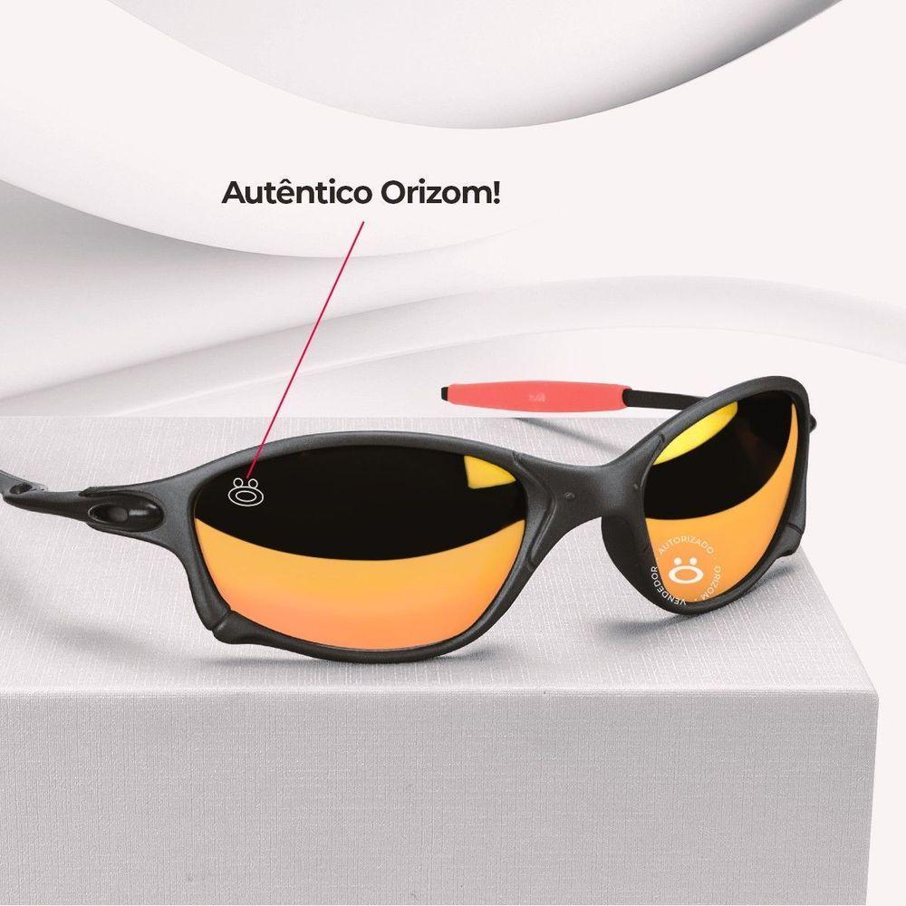 Miniatura Relogio Masculino Dourado Oculos Proteção Uv Casual Social