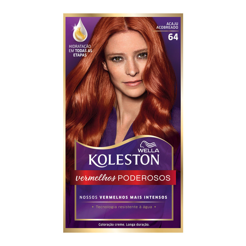 Miniatura Tintura Creme Koleston Wella Acaju Acobreado 64 Kit