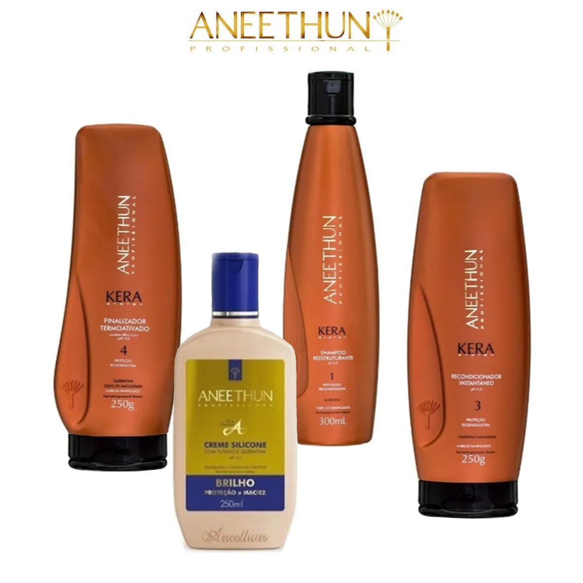 Miniatura Kit Kera System Com Creme De Silicone Linha A Aneethun