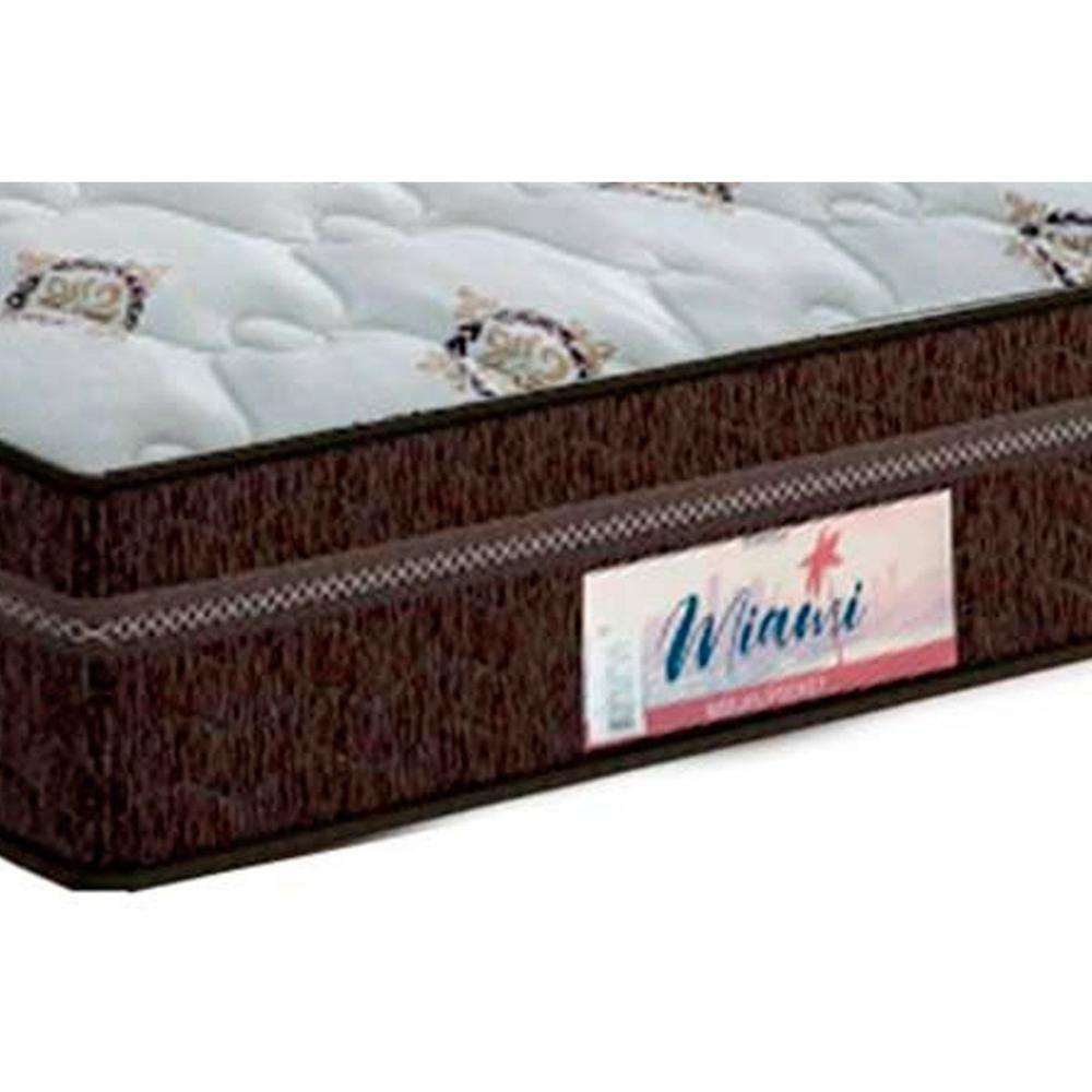 Miniatura Cama Box Baú King: Colchão Molas Probel Masterpocket Ensacadas Prodormir Miami + Base Brown(193X203)