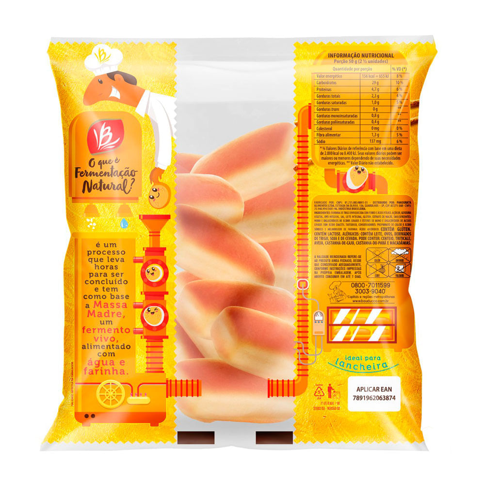 Miniatura Pão Bisnaguinha Original Bauducco 260g