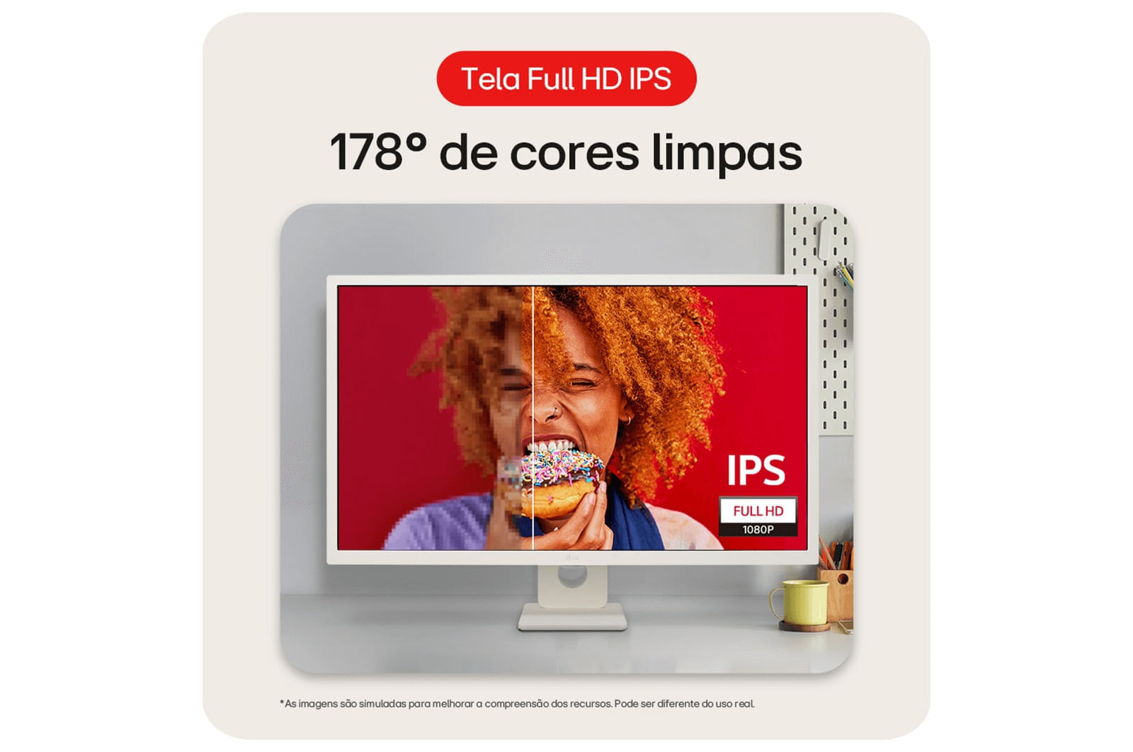 Monitor LG MyView Smart - Tela IPS de 32'‘, FHD, WebOs, Screen Share, HDR10, ThinQ, Air Play 2, Bluetooth, USB, HDMI - 32SR50F-W Branco - 32SR50F-W