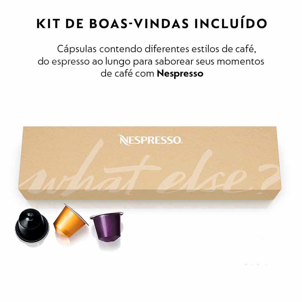 Cafeteira Nespresso Pixie Redesign Azul e Preta para Café em Cápsula 110