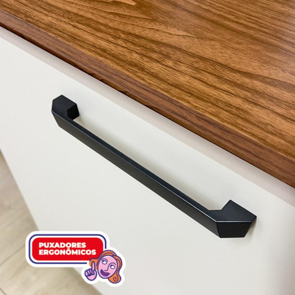 Armário de Cozinha 7 Portas 2 Gavetas Mega Freijó/Soft