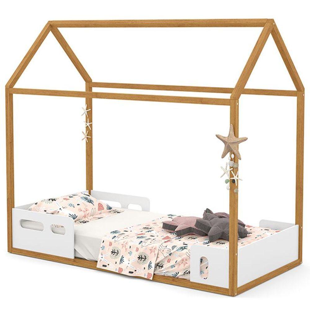 Miniatura Cama Montessoriana Liv Branco Freijó Com Colchão - Matic