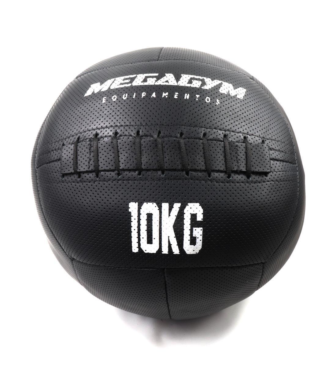 Miniatura Wall Ball 10Kg Couro Crossfit E Ginastica Megagym