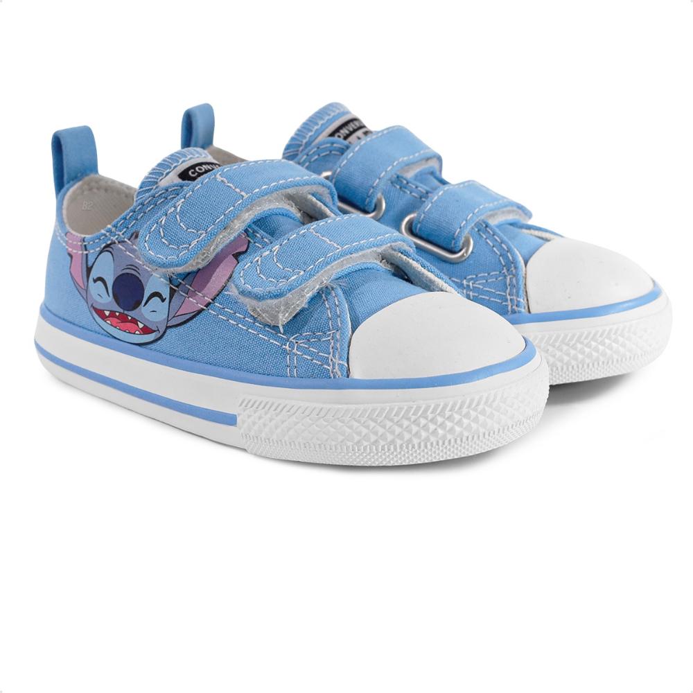 Miniatura Tênis Converse All Star X Disney Stitch Chuck Taylor 2V Infantil Azul - 18