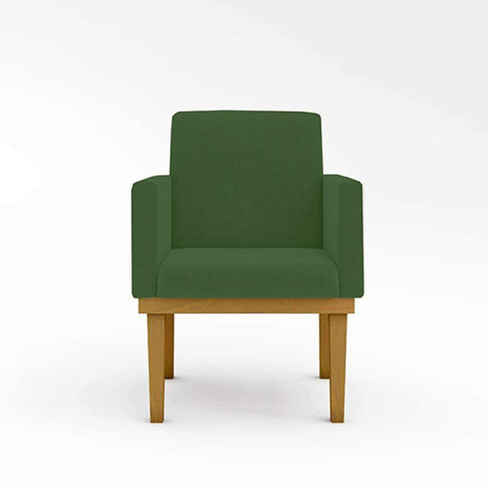 Miniatura Cadeira Recepção Reforçada Poltrona Escritório verde