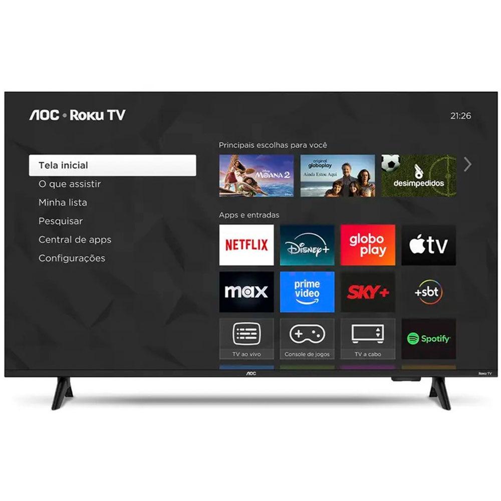 Miniatura Smart TV 43 Polegadas AOC Roku TV DLED - Série 5155