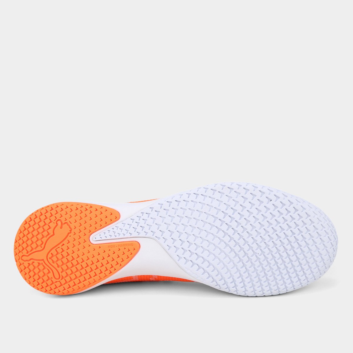 Miniatura Chuteira Futsal Puma Ultra Match Masculina Laranja+Branco - 44