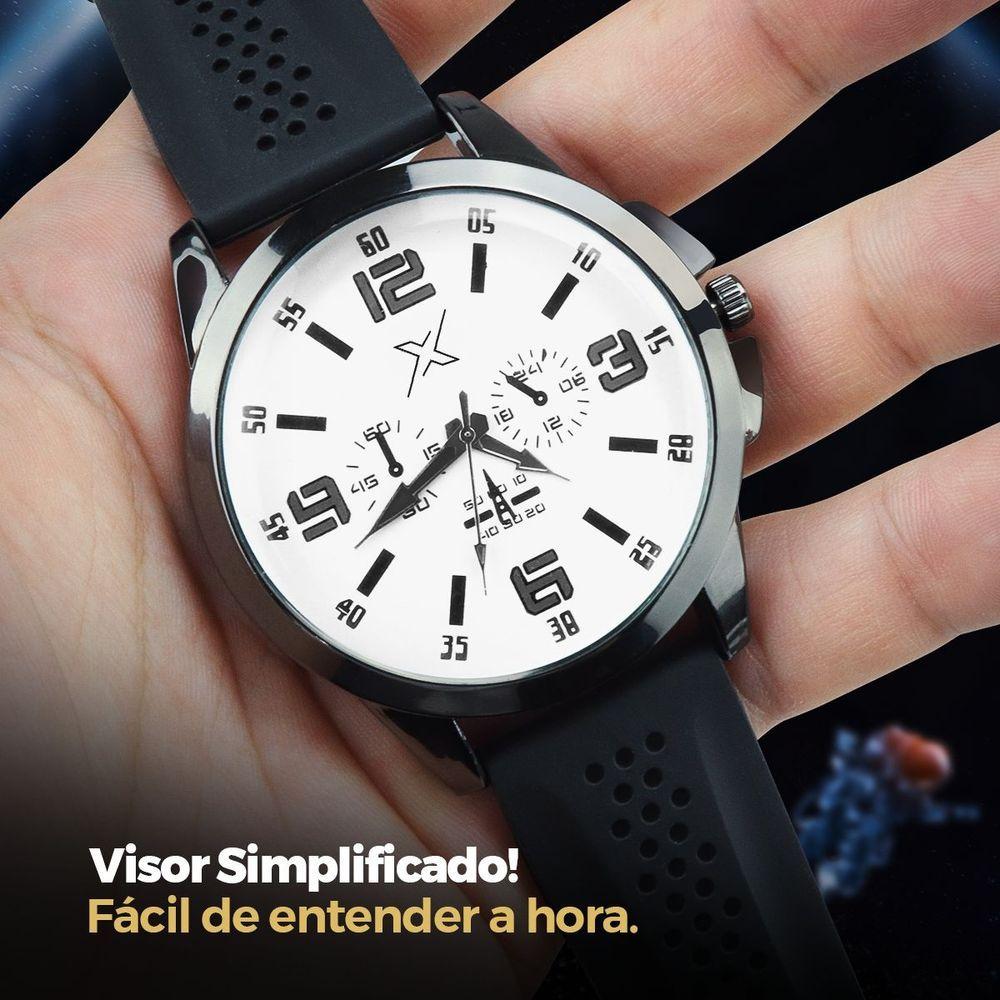 Miniatura Relogio Masculino Aço Inox Preto Qualidade Premium + Caixa Preto Presente Analogico Ponteiro Casual