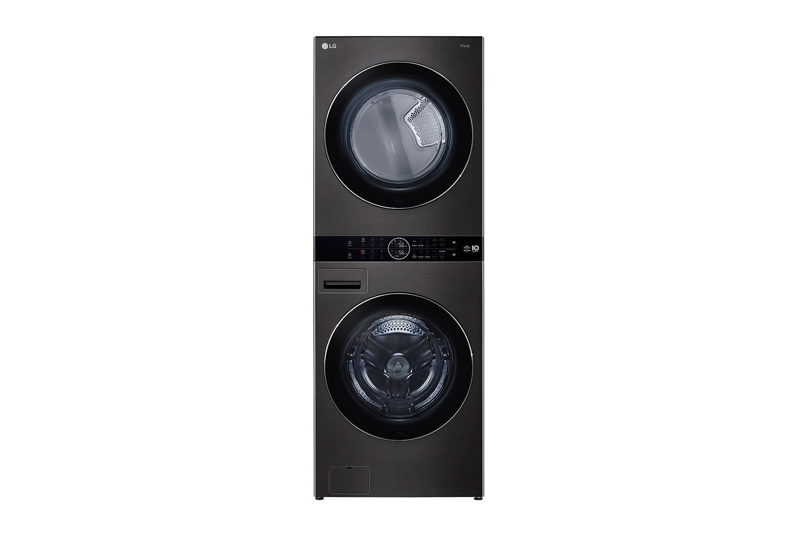 Miniatura Lavadora e Secadora Elétrica Smart LG WashTower™ 17kg Aço Escovado Preto com Inteligência Artificial AIDD™ - WK17BS6A