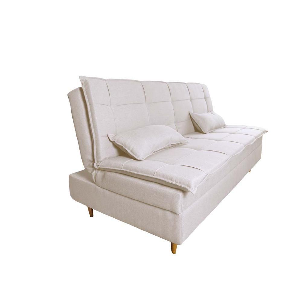 Miniatura Sofá Cama 3 Lugares 197cm Soho Suede Nude Herrero Decor Nude Areia