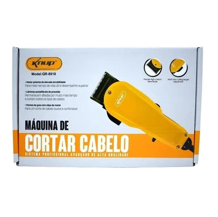 Maquina De Cortar Cabelo Qualidade Profissional Qr-8918 Knup