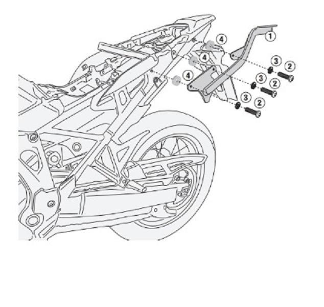 Miniatura Kit Givi Bau Obkn42A+Base+Suporte 1179F Africa Twin 1100 21+