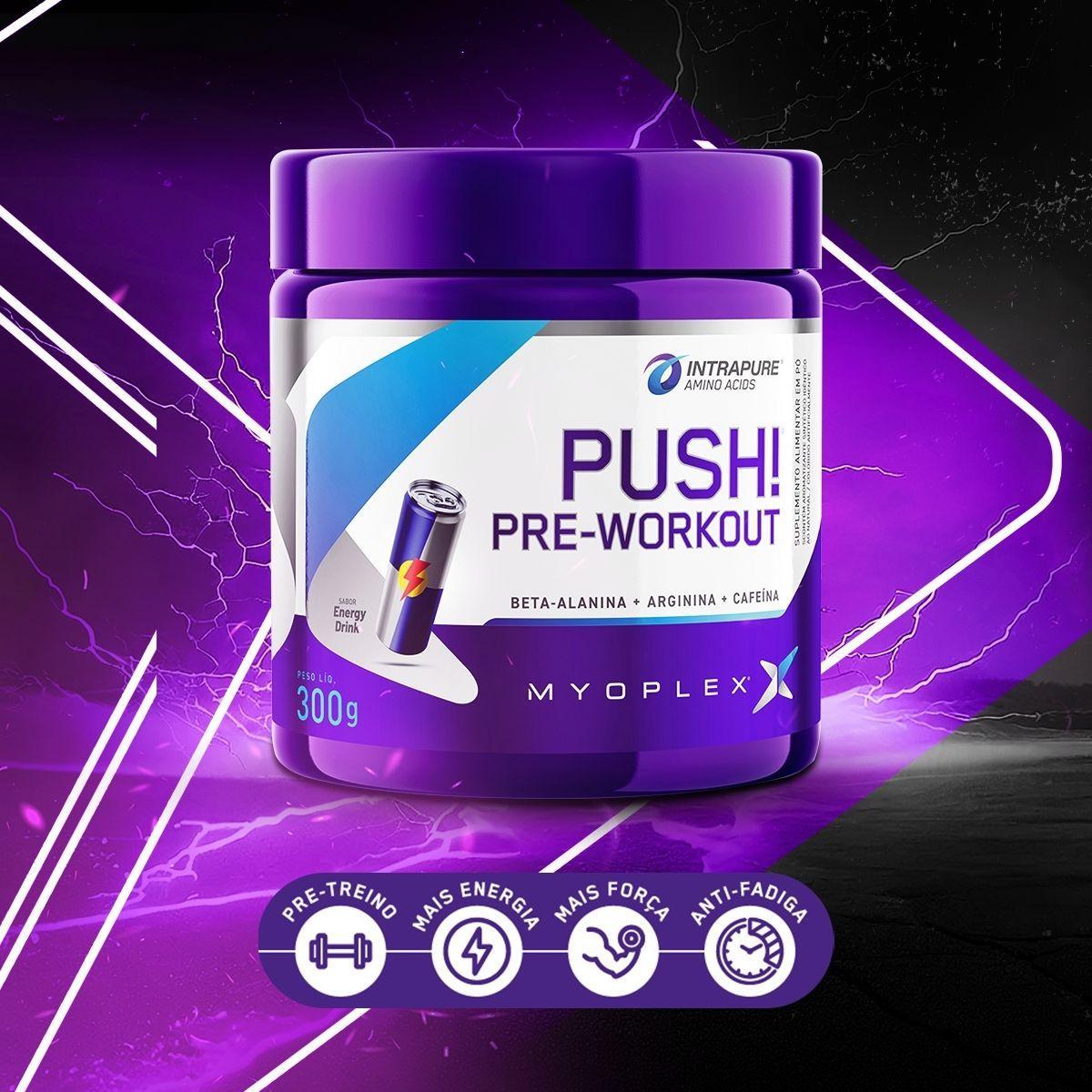 Miniatura Pre Workout Push Cafeina Beta 300G Energy Drink Myoplex