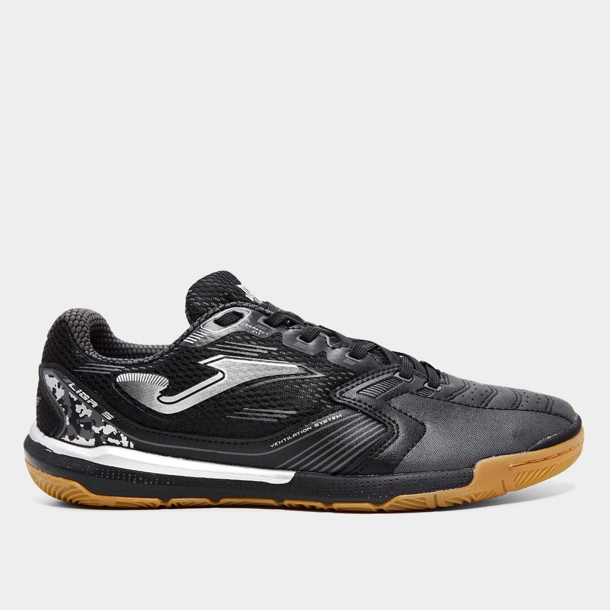 Miniatura Chuteira Futsal Joma Liga 5 Preto - 40
