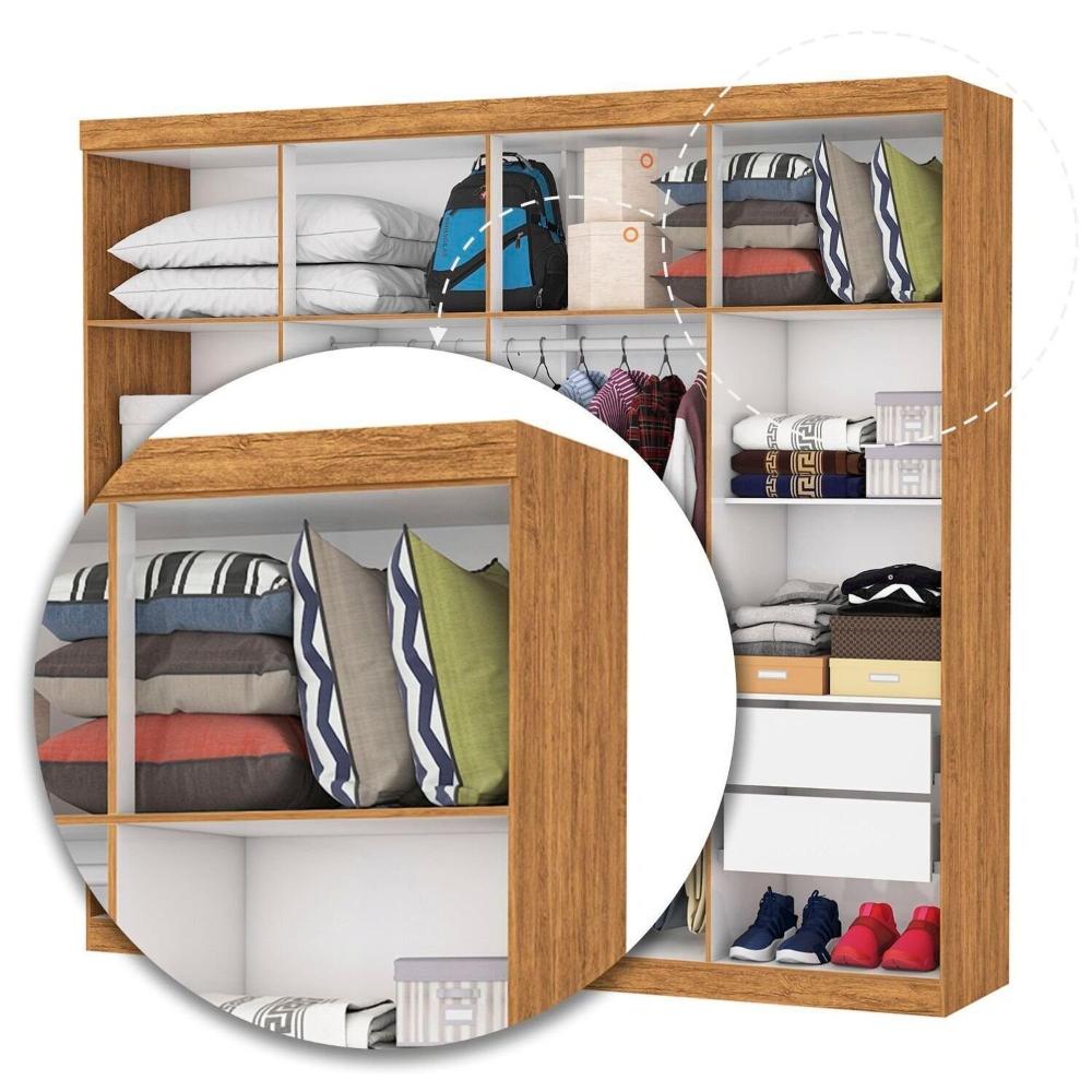 Guarda-roupa Stanley 8 Portas 4 gavetas Plus Cinamomo