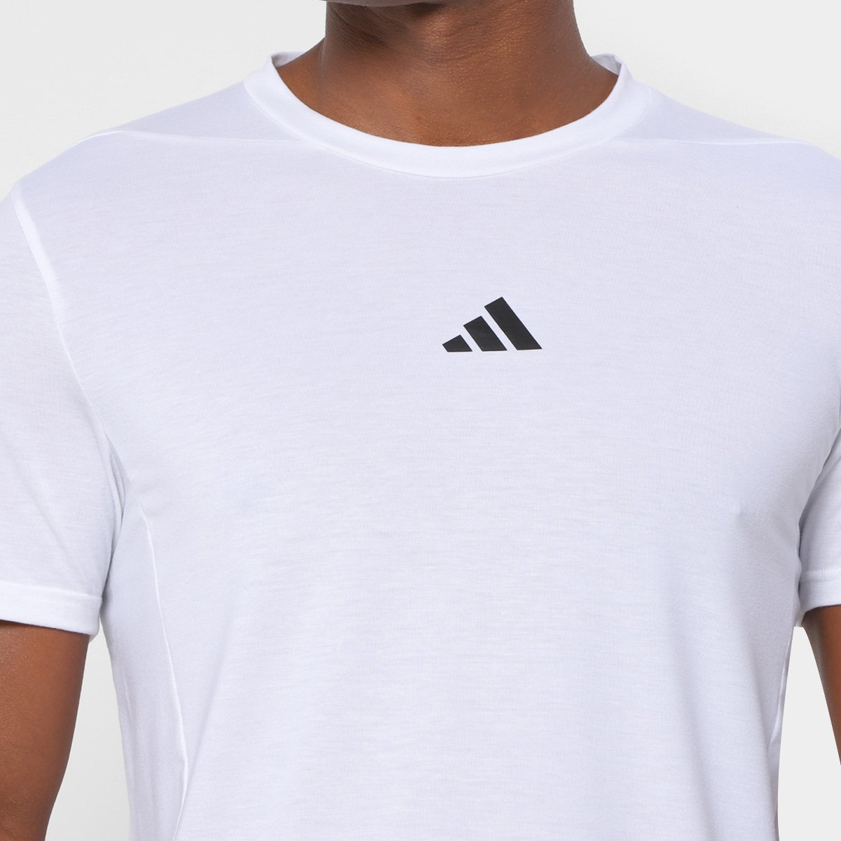 Miniatura Camiseta Adidas Design For Training Masculina Branco+Preto - G