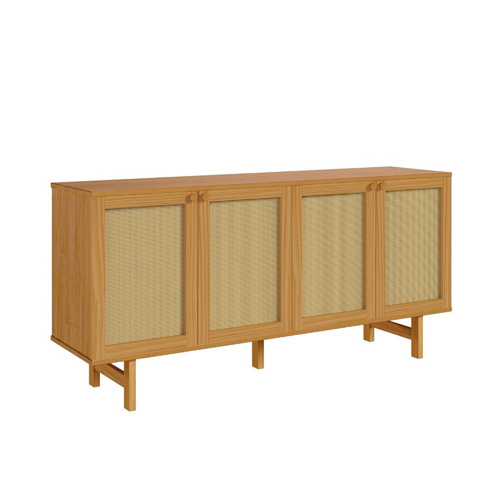 Balcão 4 Portas Rattan Magna Cabecasa Madeiramadeira Mel