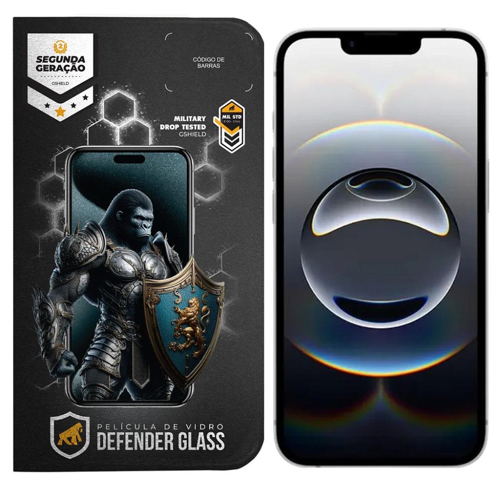 Miniatura Película para iPhone 16E - Defender Glass Preta - Gshield