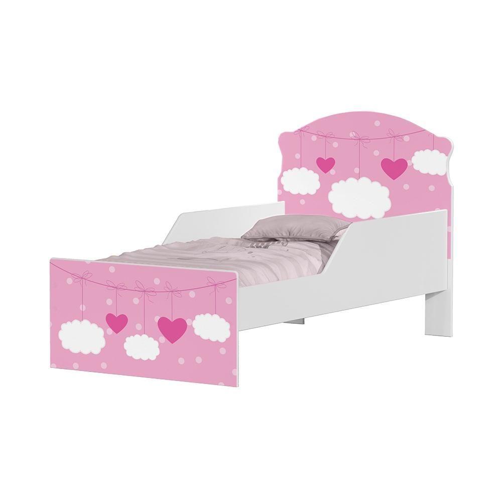 Miniatura Cama Infantil Rosa Menina Com Colchão