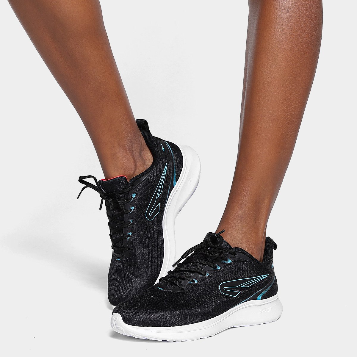 Miniatura Tênis Rainha Fire Feminino Preto+Azul - 34