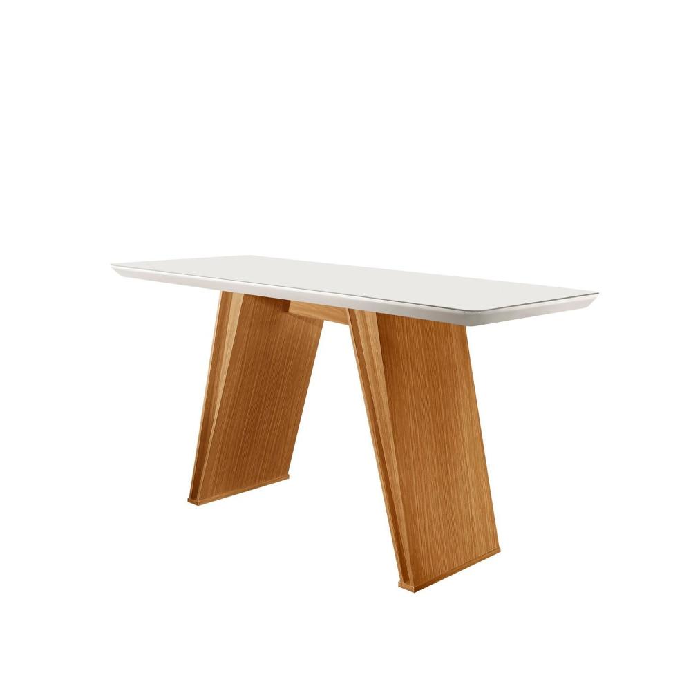 Miniatura Aparador Laca/vidro 135x35cm Atena Design Alternativo Castanho Cinamomo /Off White