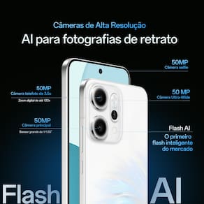 Smartphone OPPO Reno 14 5G Tela 6,59" 512GB Câmera Tripla 50MP Branco