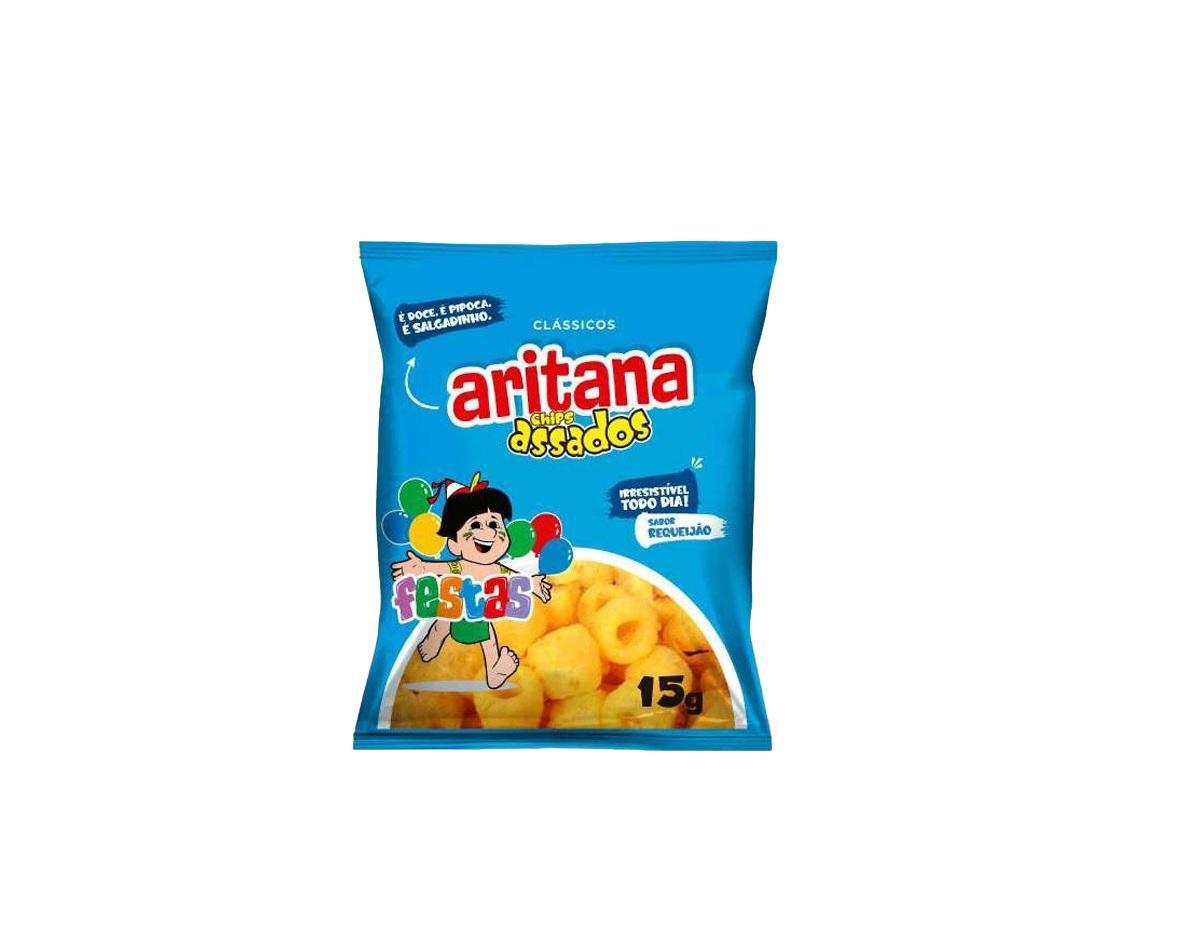 Mini Salgadinho Chips Aritana 15G Para Festa - 125 Unidades
