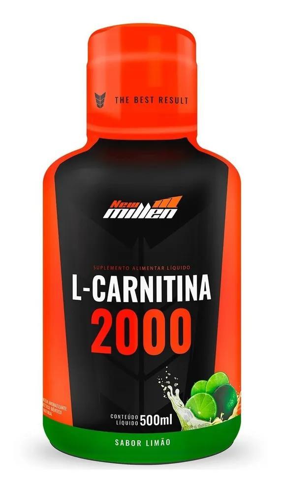 Miniatura 3X Suplemento Em Líquido New Millen L-Carnitina Sabor Limão