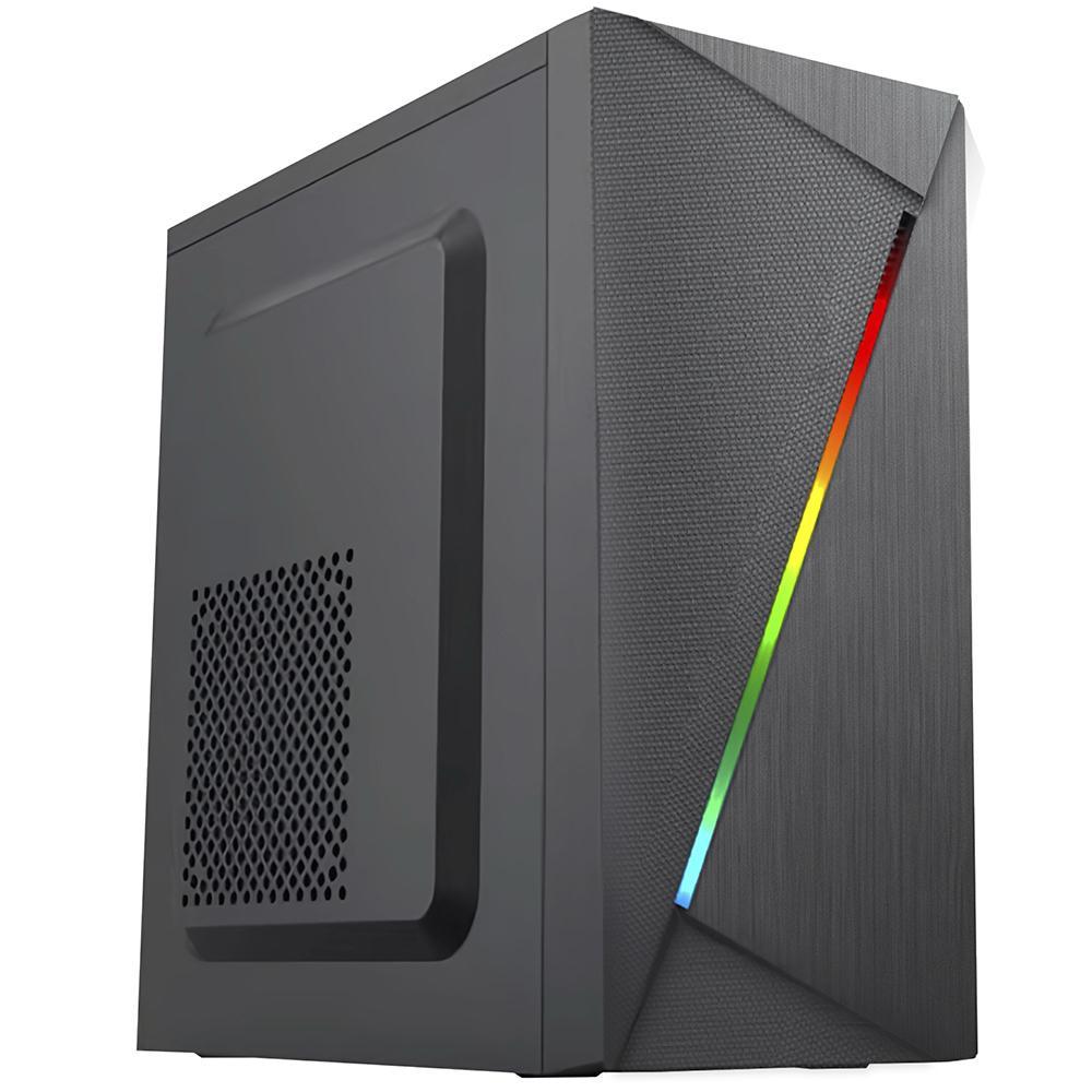 Miniatura Gabinete Gamer Atx Brx Bm20 Ca-054 Led Rgb Vortex Preto