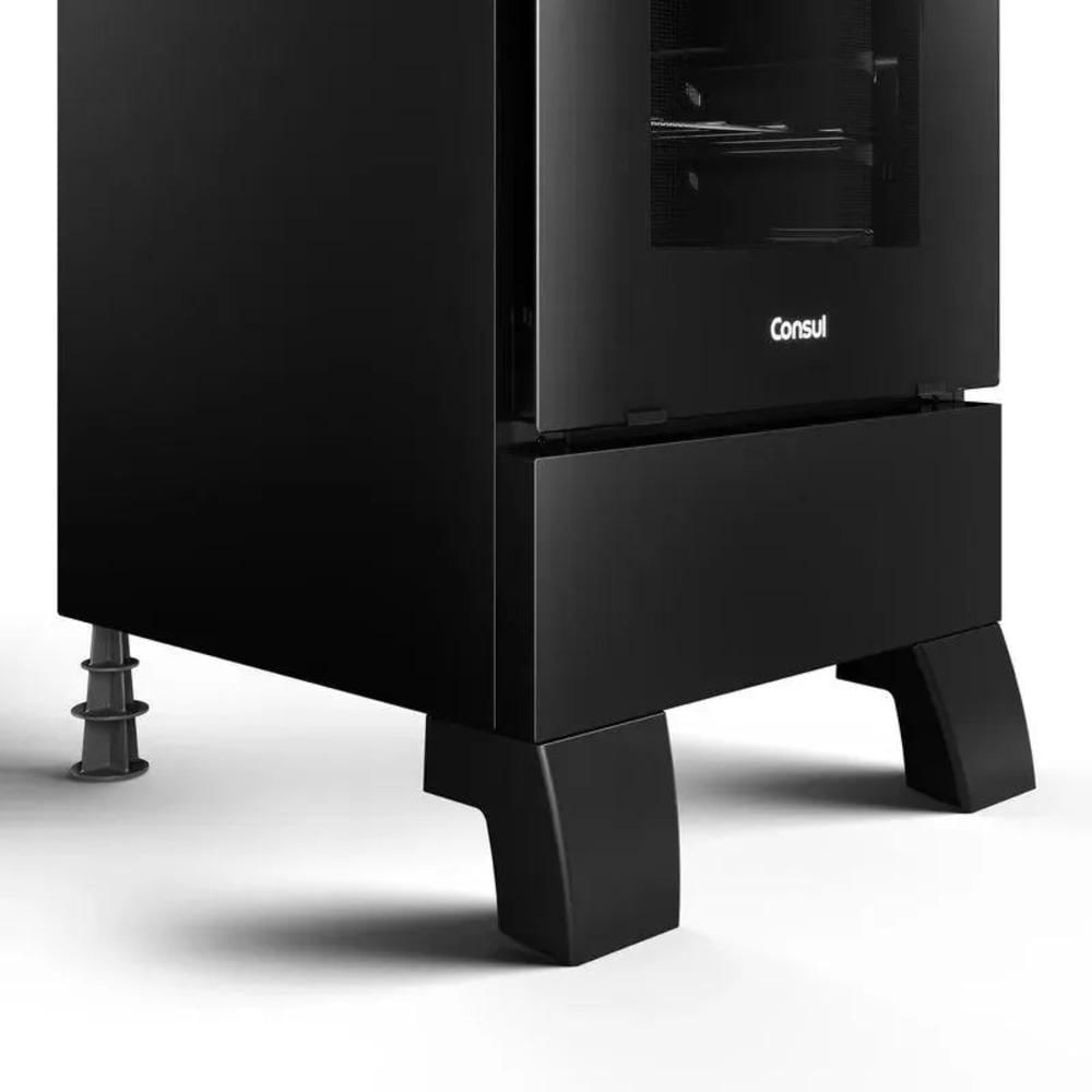 Miniatura Fogão 4 Bocas Preto Consul com Mesa Esmaltada CFO4ZAE Bivolt Bivolt