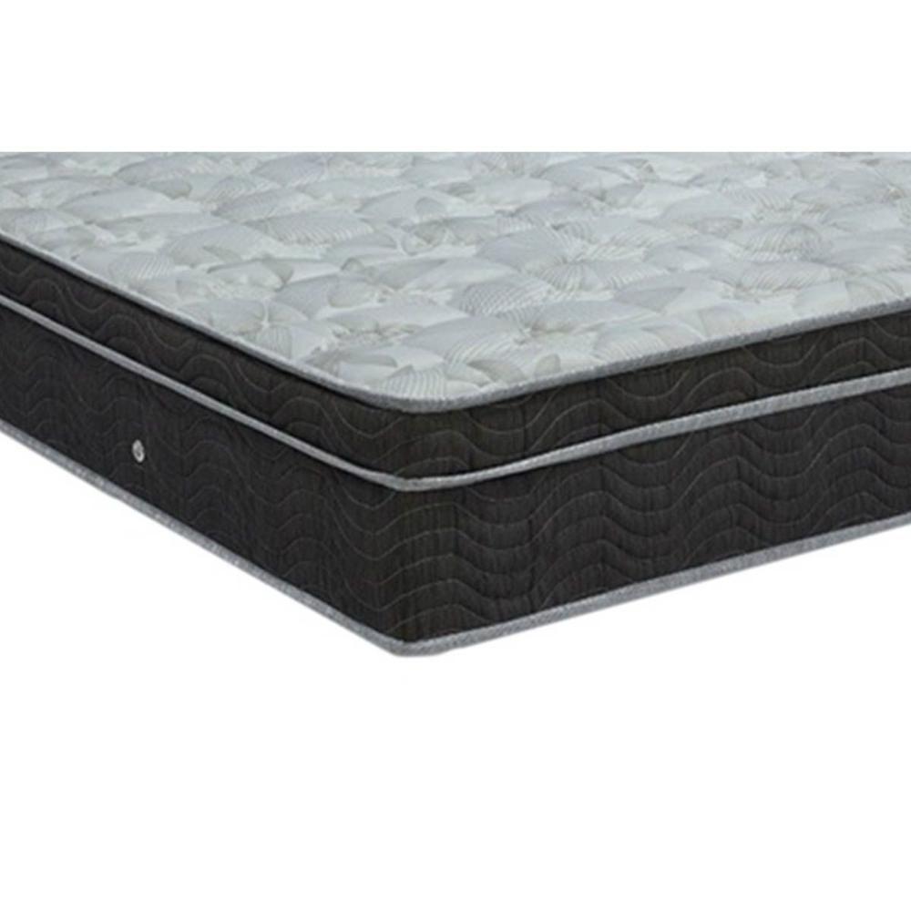 Miniatura Cama Box Baú King: Colchão Molas Ortobom Nanolastic Light + Base Crc Courano Black(186X198)