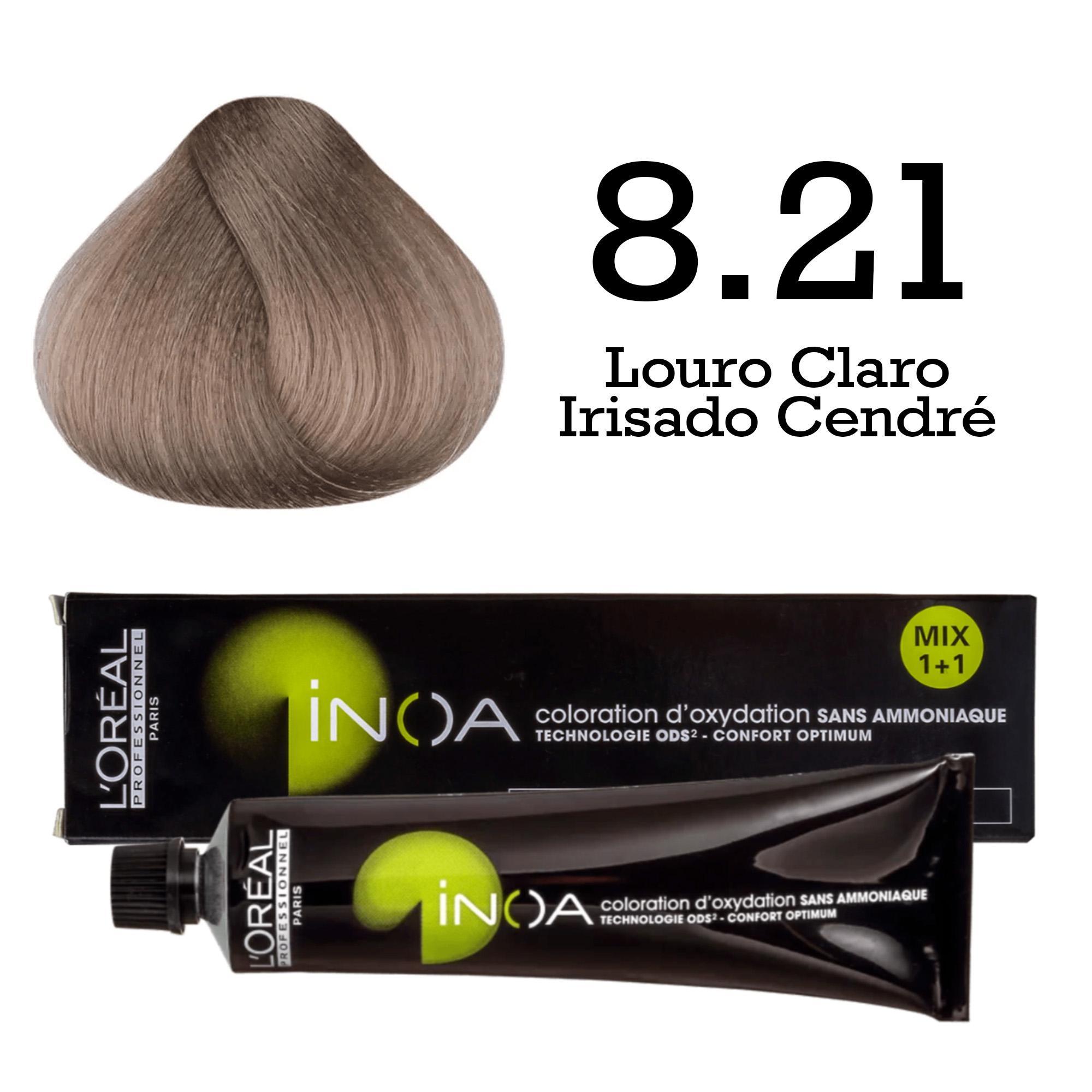 Miniatura Coloração Inoa 8.21 Louro Claro Irisado Cendré L'Oréal