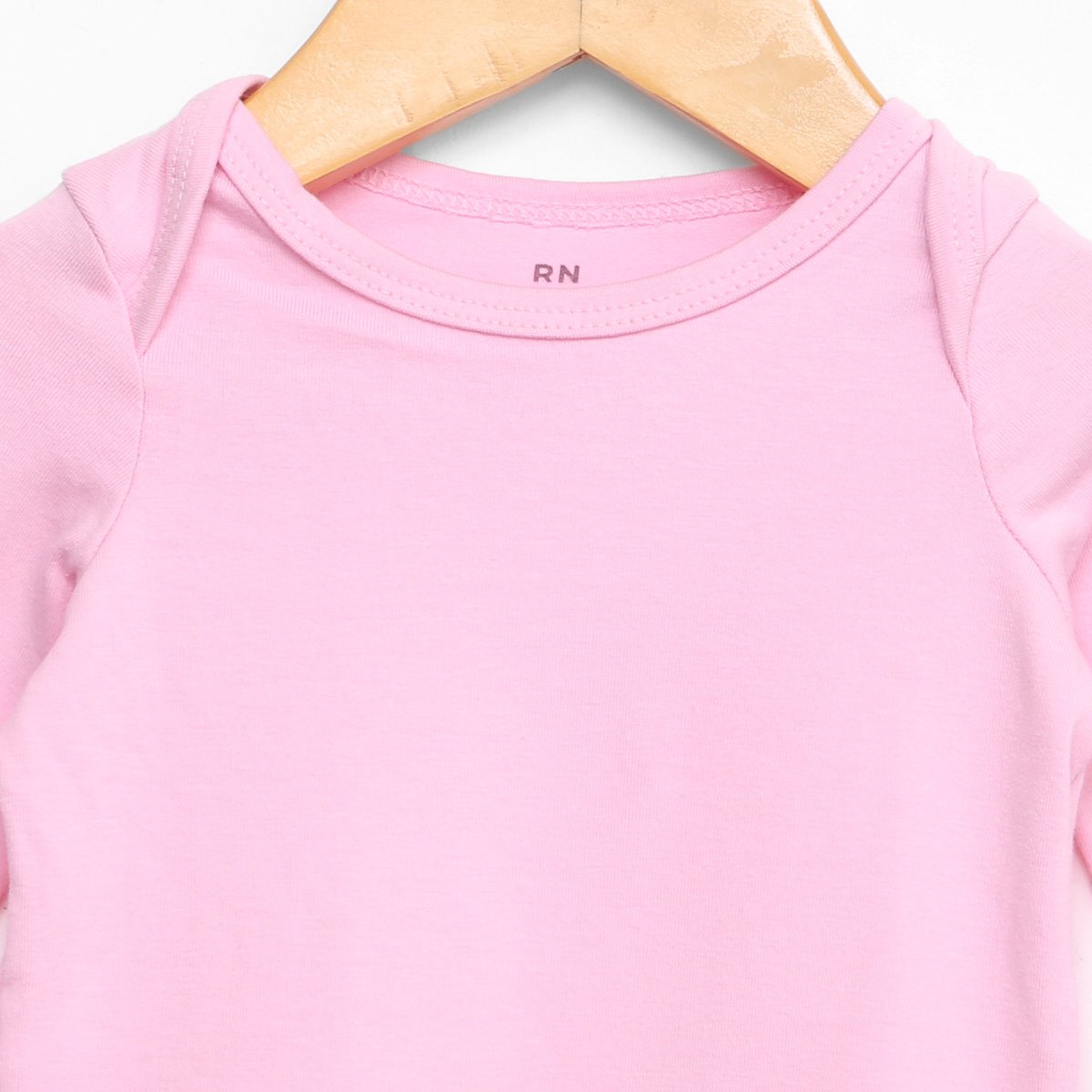 Miniatura Macacão Bebê Basicamente Manga Longa Rosa - 0/3M