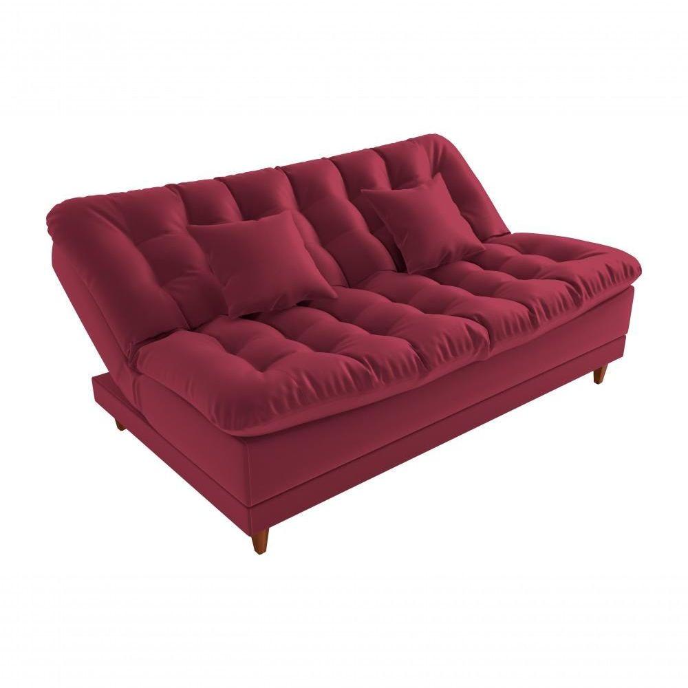 Miniatura Sofá Cama 3 Lugares 1,85 Mts Duda Matrix Vinho
