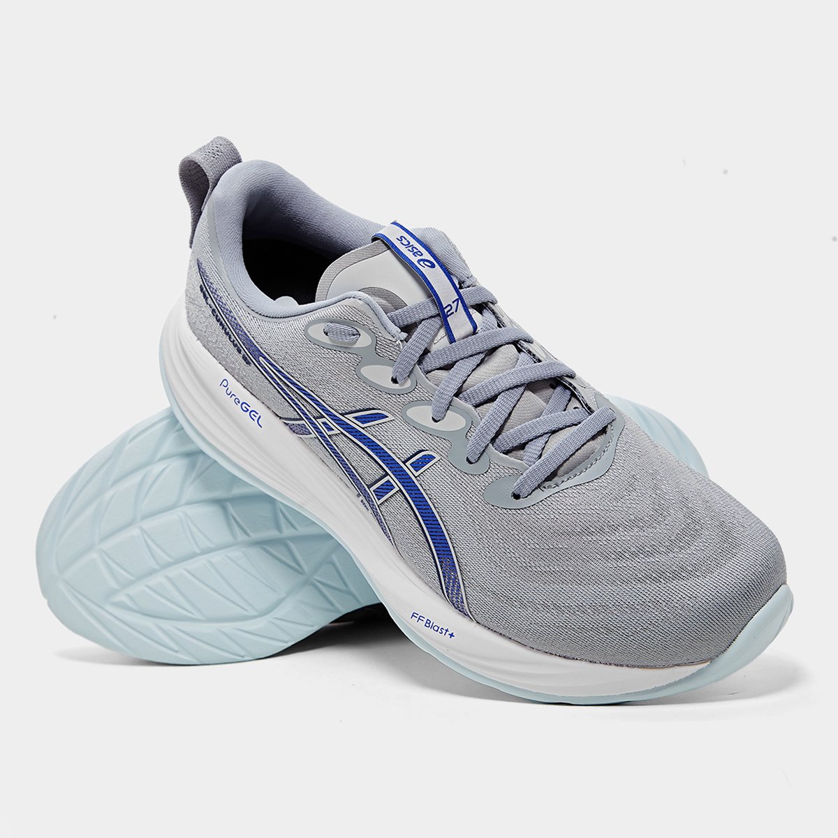 Miniatura Tênis Asics Gel-Cumulus 27 Masculino Cinza+Azul - 39