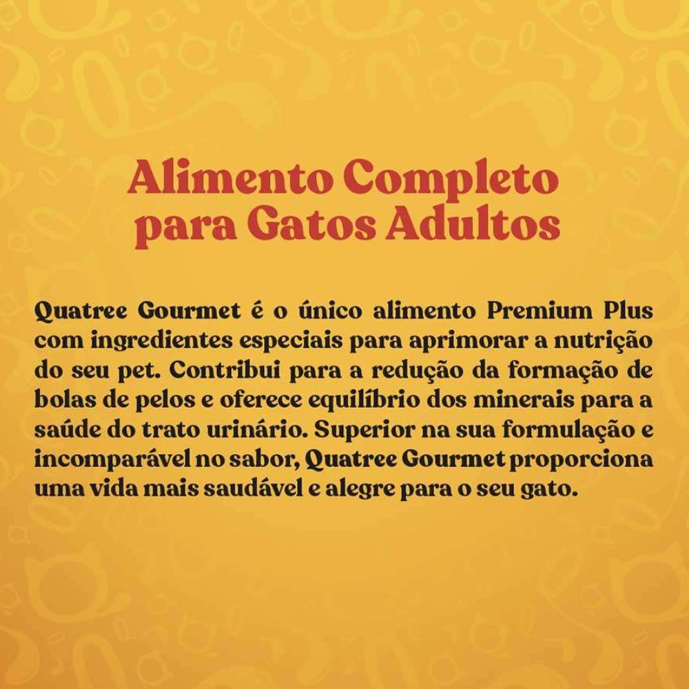 Miniatura Ração Para Gatos Quatree Gourmet Adultos Mix de Carnes 10,1kg