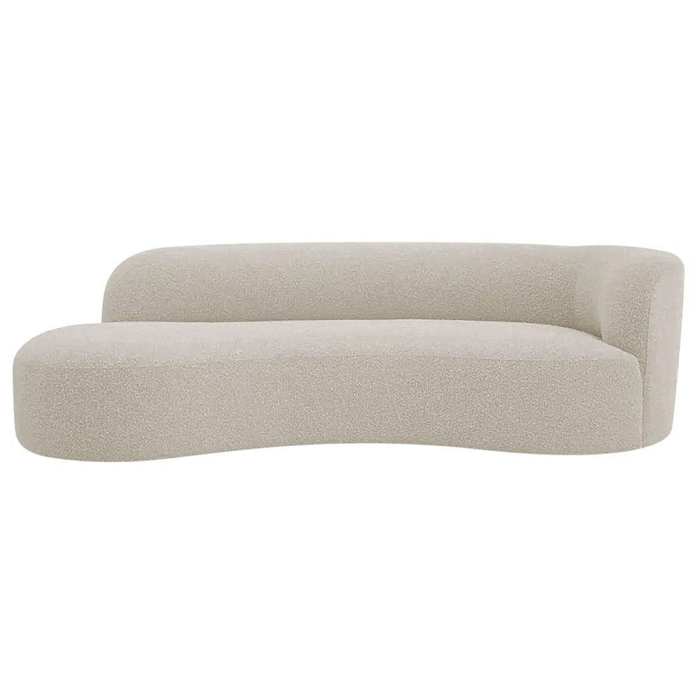 Miniatura Divã Recamier Orgânico Tokyo 180cm Lado Esquerdo Linho Cor Bege