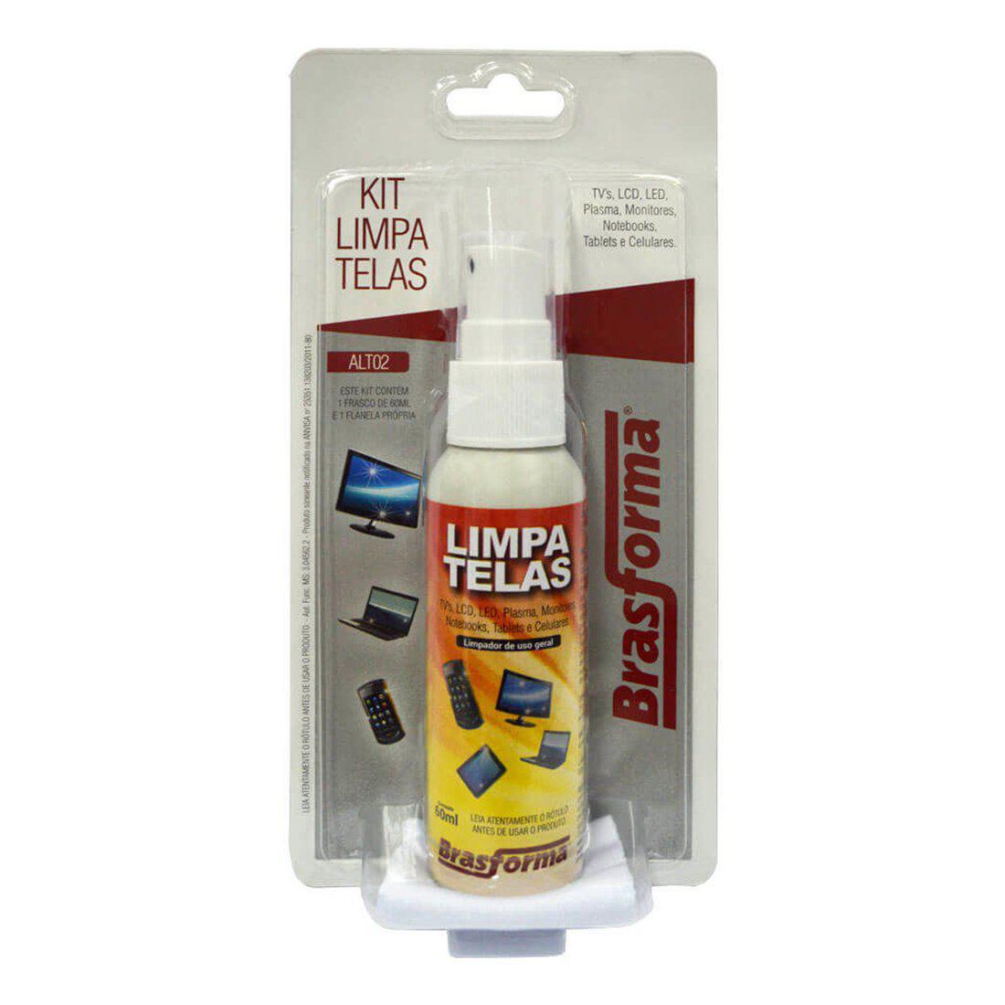 Miniatura Kit Limpa Telas Brasforma Alt0.2 60Ml Com Flanela