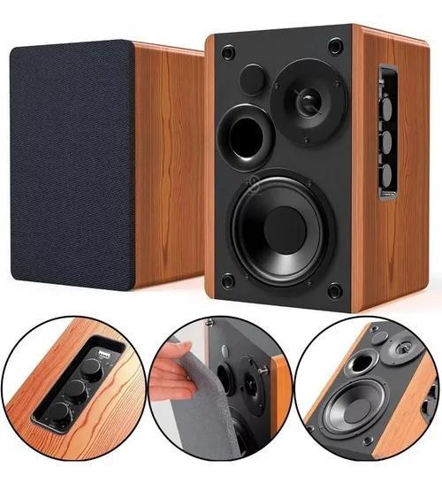 Caixa Som Bluetooth 100W Madeira Acústica Superior