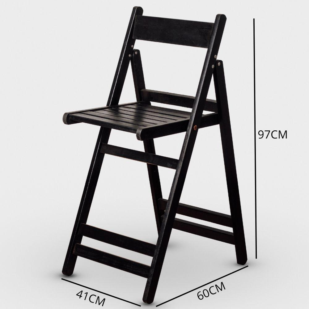 Miniatura Conjunto De Mesa Bistrô E 02 Cadeiras Cor Preta
