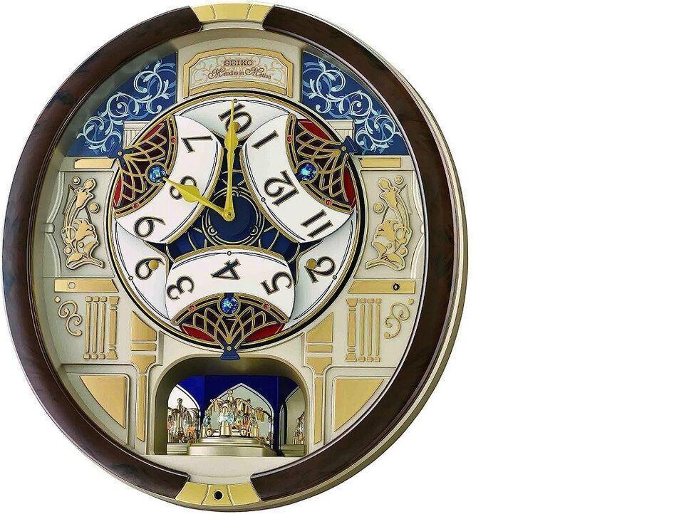 Miniatura Seiko Relógio Parede Musical Swarovski Crystal Importado